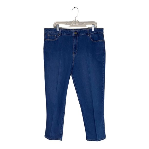 ColdWater Creek Plus Size Cropped High Waist Jeans Women's Size 16W - Picture 1 of 12